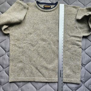 Woolrich Men's Oatmeal Heather Wool Blend Crewneck Sweater Size L Beige Pullover